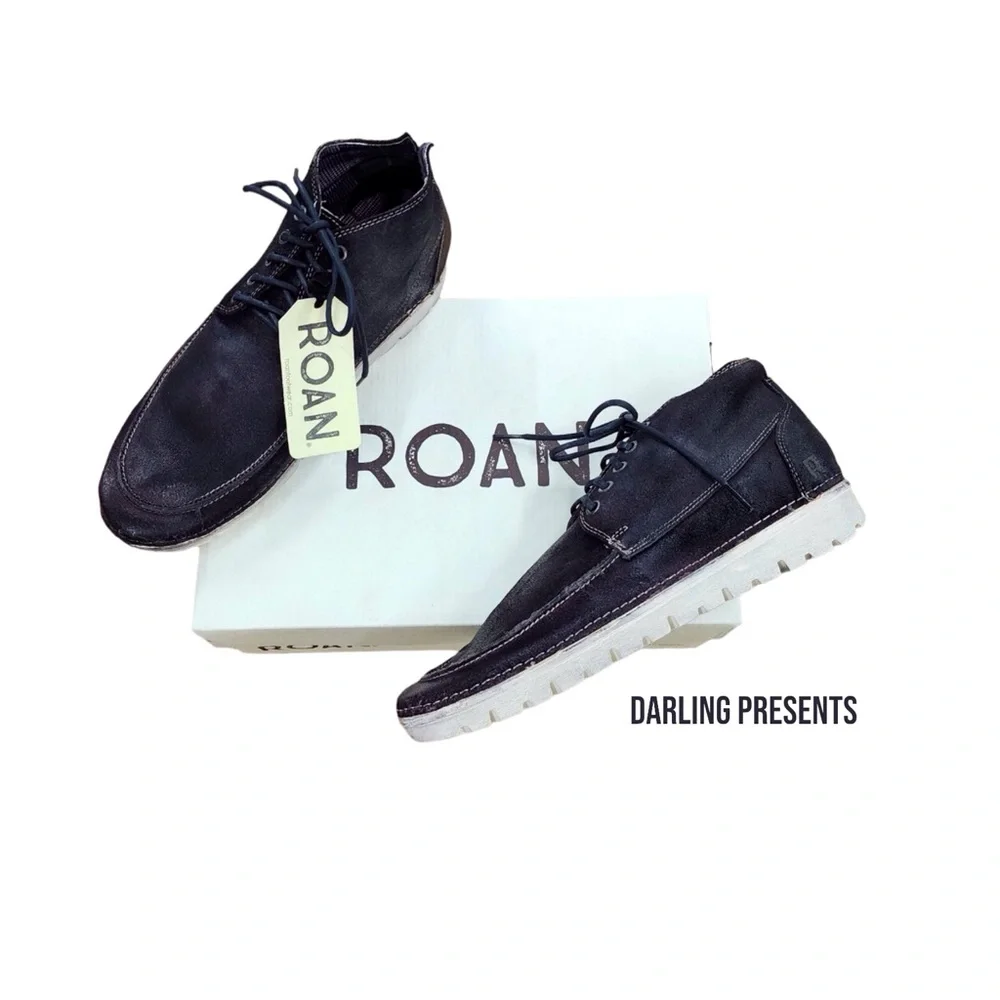 ROAN By Bedstü Tobias Oiled Suede White BFS Men Color Black Size 9